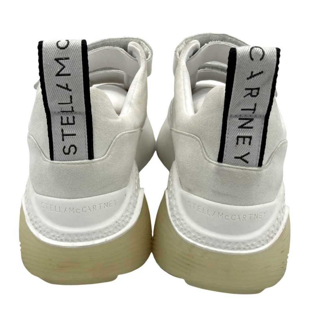 NWOB Stella McCartney White Beige Eclypse Touch Strap Sneakers - Sz 7 - Picture 5 of 7